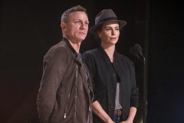 Daniel Craig and Charlize Theron appear during rehearsals for the 91st Academy Awards in Los Angeles on Feb. 23, 2019. (Charles Sykes/Invision/AP)