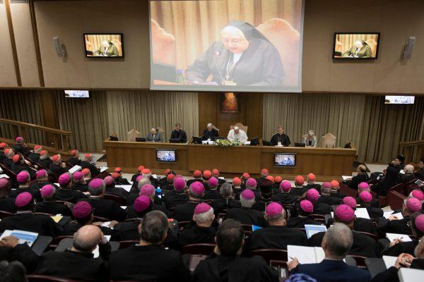 The four-day meeting on the global sexual abuse crisis, at the Vatican, on Feb. 23, 2019. (Vatican Media/­Handout via Reuters)