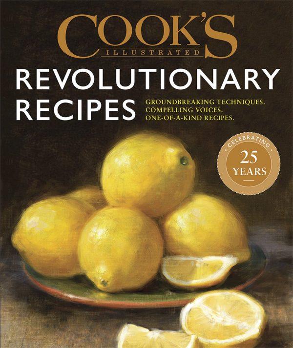 This image provided by America's Test Kitchen shows the cover for the cookbook "Revolutionary Recipes," in February 2019. It includes a recipe for Vegetable Lasagna. (America's Test Kitchen/AP)