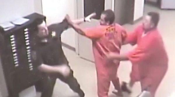The officer and other inmate were able to subdue the man (YouTube / Payne County)