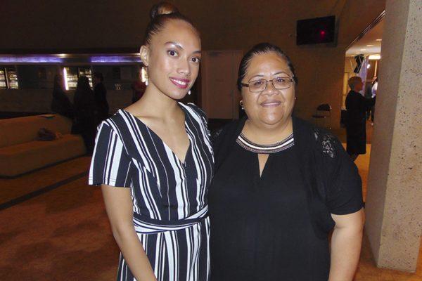 Nora Porter (R), who works in accounting, saw Shen Yun at Brisbane's Queensland Performing Arts Centre, in Australia, on Feb. 26, 2019. (Richard Szabo/The Epoch Times)