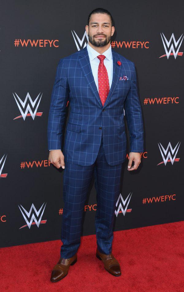 Roman Reigns attends WWE's First-Ever Emmy For Your Consideration Event at Saban Media Center in North Hollywood, Calif., on June 6, 2018. (Jon Kopaloff/Getty Images)