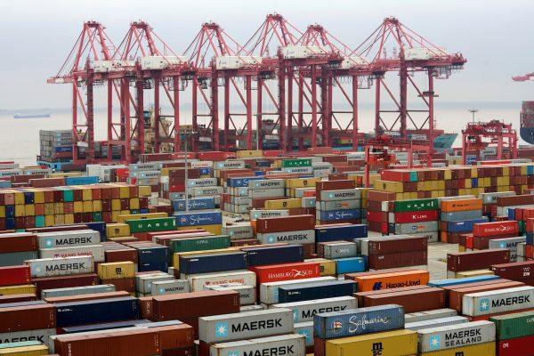 Containers are seen at the Yangshan Deep Water Port in Shanghai, China on April 24, 2018. (Aly Song/Reuters)