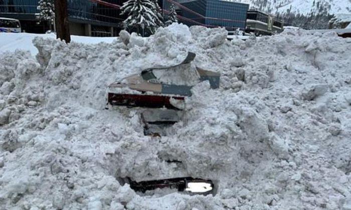Snowplow Hits Car Buried In Snow Revealing Woman Trapped Inside