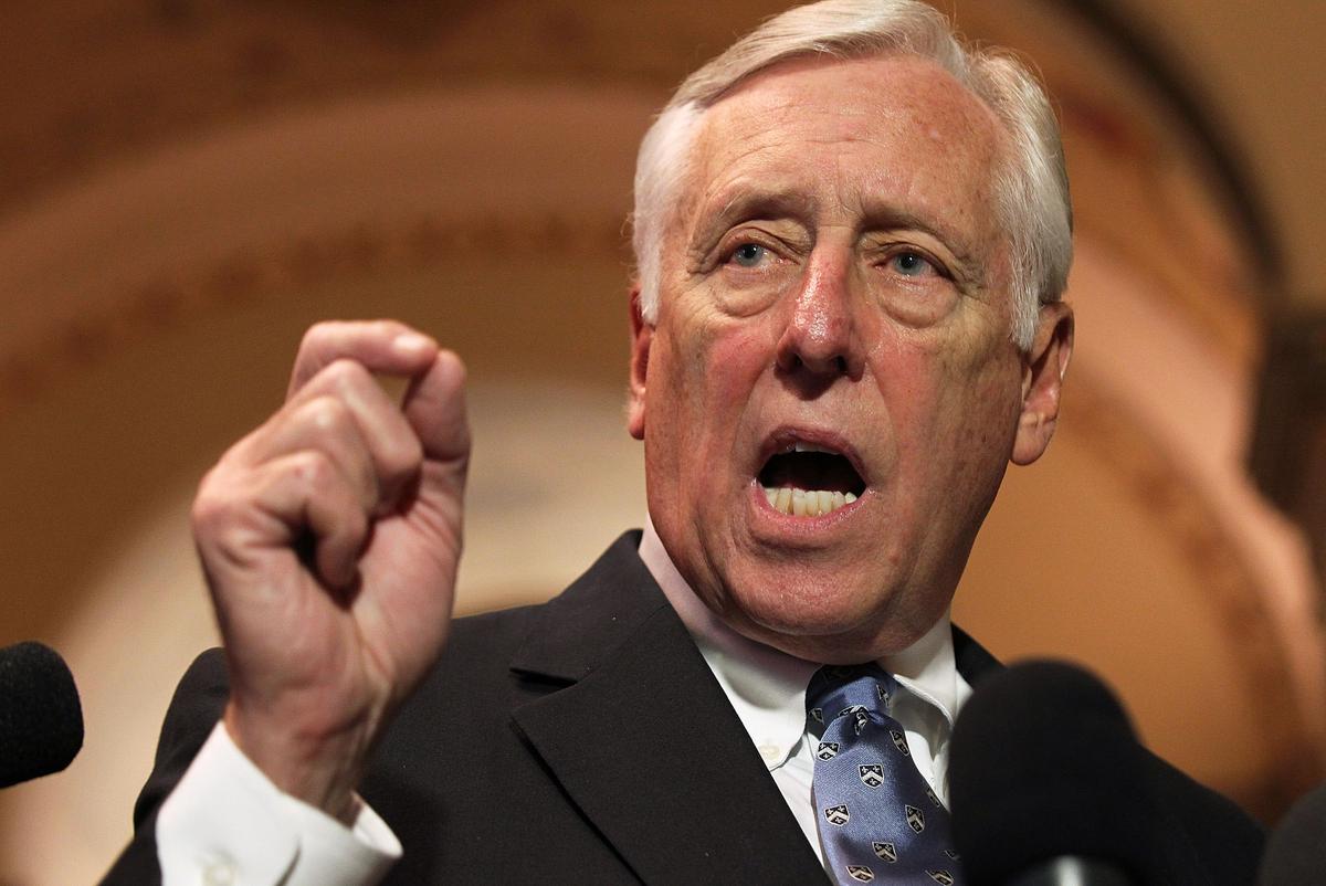 House Minority Whip Rep. Steny Hoyer [D-Md.] speaks to the media on Capitol Hill in Washington, on Dec. 21, 2011. (Alex Wong/Getty Images)