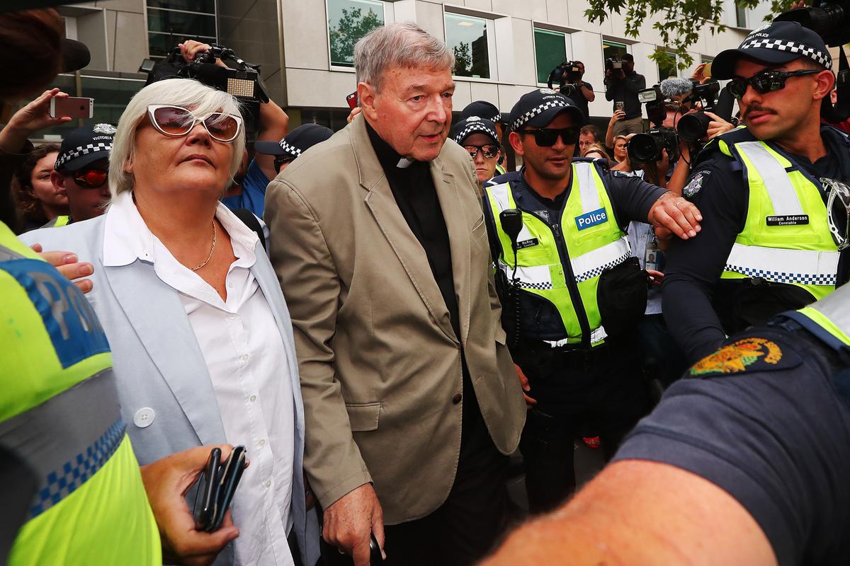Cardinal George Pell leaves County Court on Feb. 26, 2019 in Melbourne, Australia. (Michael Dodge/Getty Images)