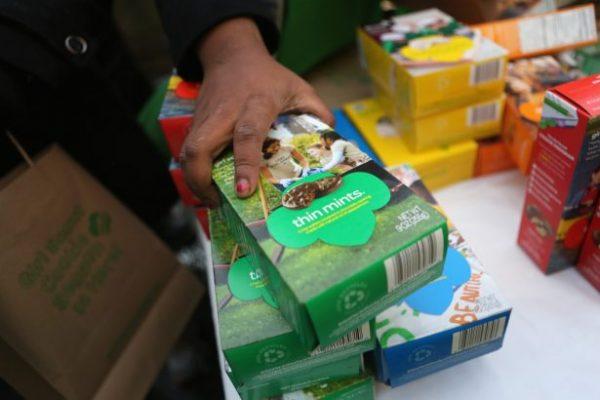 Girl Scouts sell cookies in this 2013 file photo. (Photo by John Moore/Getty Images)