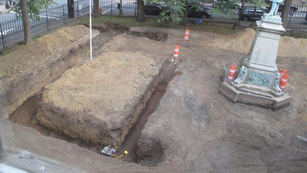 The mysterious vault was discovered during a project to revitalize the gardens of Province House in Halifax, Nova Scotia, on Aug. 7, 2018. (Province of Nova Scotia)