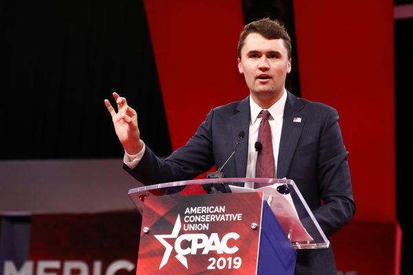 Charlie Kirk from Turning Point USA at the CPAC convention in Washington on Feb. 28, 2019. (Samira Bouaou/The Epoch Times)