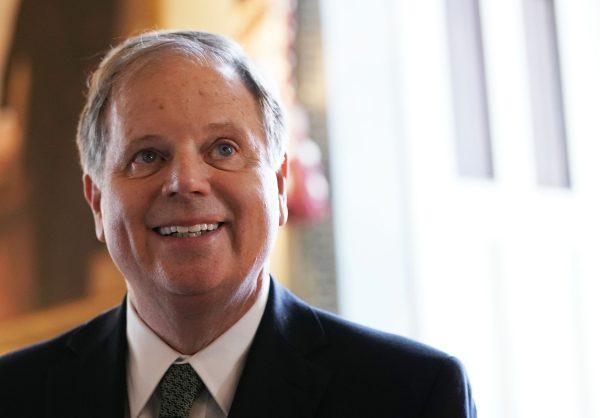 Sen. Doug Jones (D-Ala.) at the U.S. Capitol in Washington on Jan. 3, 2018. (Alex Wong/Getty Images)