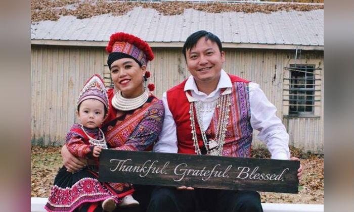 Kairi Yang and her family in traditional Hmong clothing. (The Yang family/Gerber)