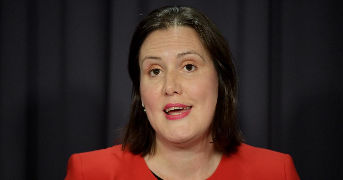 Minister for Jobs and Industrial Relations Kelly O'Dwyer speaks to media during a press conference at Parliament House in Canberra, Australia on February 21, 2019.