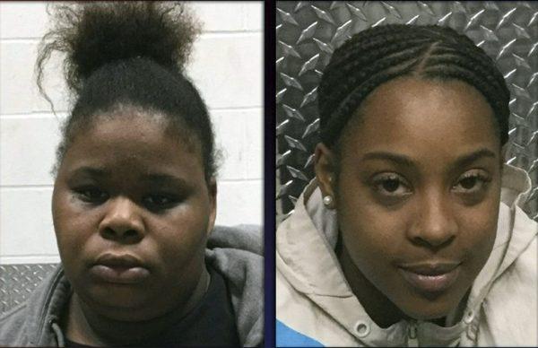 The two Missouri day care center workers face felony charges after surveillance video showing a 3-year-old girl being thrown against a cabinet went viral. St. Louis County prosecutors filed child abuse charges Thursday, Feb. 28, 2019, against the woman who allegedly threw the child into the cabinet, 27-year-old Brown. The incident occurred Feb. 1 at Brighter Day Care and Preschool. (North County Police Cooperative/St. Louis Post-Dispatch via AP)