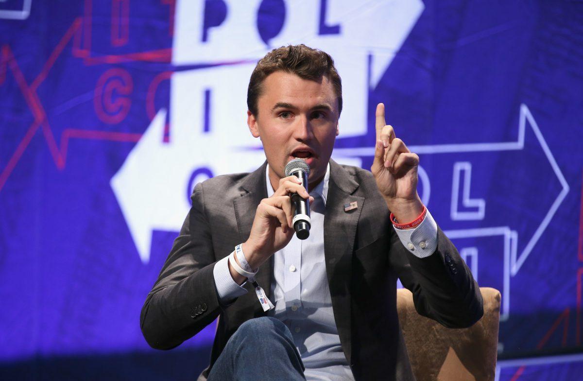 Charlie Kirk speaks onstage during Politicon 2018 at Los Angeles Convention Center in Los Angeles, Calif., on Oct. 20, 2018. (Phillip Faraone/Getty Images for Politicon)