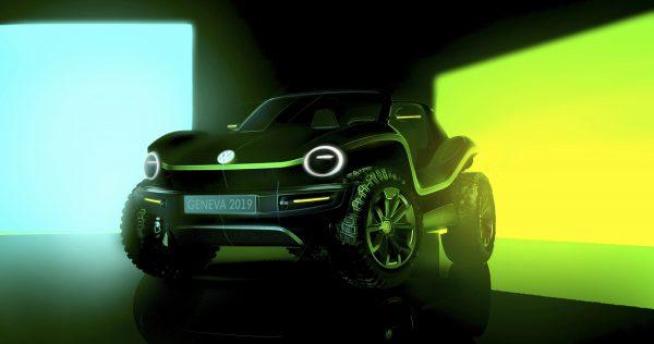 This undated picture provided by the Volkswagen car manufacturer shows a Volkswagen Buggy electric car. (Volkswagen via AP)