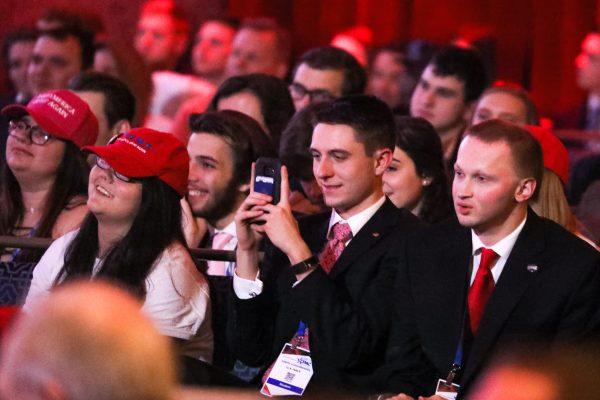 The audience listens to President Donald Trump speak at the CPAC convention in Oxon Hill, Md., on March 2, 2019. (Samira Bouaou/The Epoch Times)