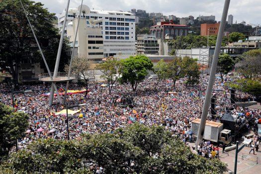 Supporters of the Venezuelan interim president Juan Guaido take part in a rally against illegitimate socialist dictator Nicolas Maduro's government in Caracas, Venezuela, March 4, 2019. (Manaure Quintero/Reuters)