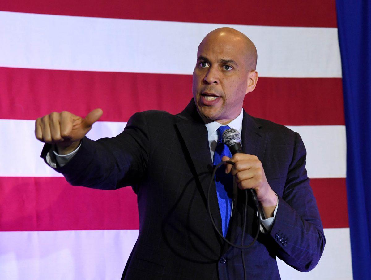 Sen. Cory Booker (D-N.J.) campaigns at the Nevada Partners Event Center in North Las Vegas, Nevada, on Feb. 24, 2019. (Ethan Miller/Getty Images)