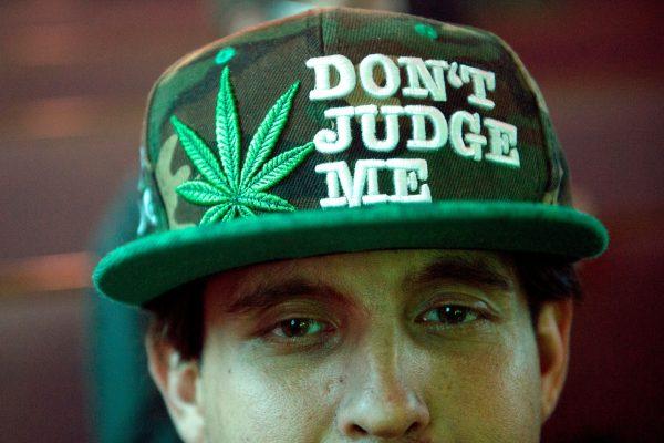 Mike Balcerak a member of the International Church of Cannabis, takes part in a celebration in Denver, Colorado on April 20, 2018. (JASON CONNOLLY/AFP/Getty Images)