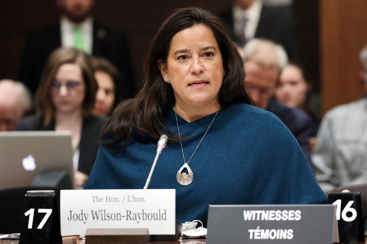 Liberal MP and former Canadian justice minister Jody Wilson-Raybould testifies before the House of Commons justice committee on Parliament Hill in Ottawa, Canada on Feb. 27, 2019. (Reuters/Chris Wattie)