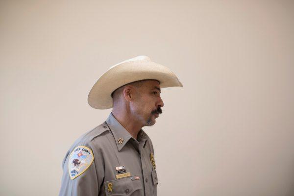 Cibola County Sheriff Tony Mace before the county commission meeting in Grants, New Mexico, U.S., Feb. 28, 2019. Picture taken February 28, 2019. (Reuters/Adria Malcolm)
