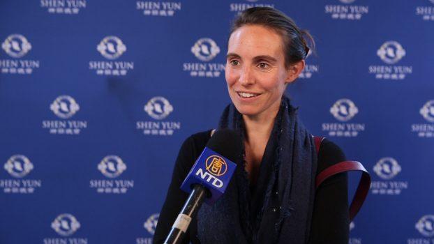 Violaine Mégevand attending Shen Yun at the BFM in Geneva on March 3, 2019. (NTD Television)