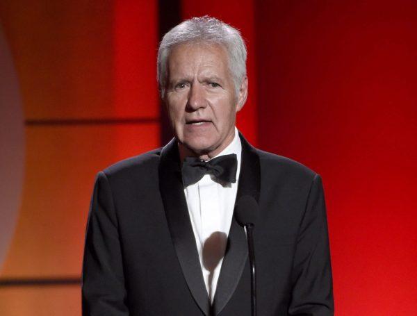Alex Trebek speaks at the 44th annual Daytime Emmy Awards at the Pasadena Civic Center in Pasadena, Calif., on April 30, 2017. (The Canadian Press/AP/Chris Pizzello/Invision)