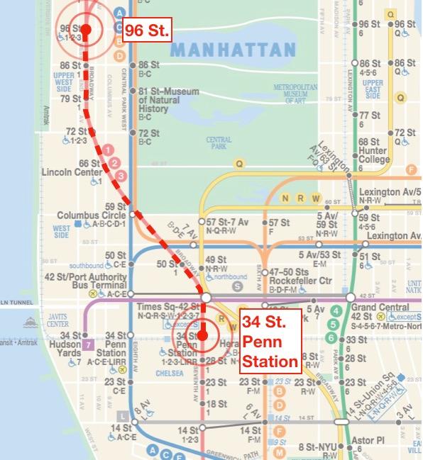The 1-year-old child rode the Manhattan subway alone for eight stops in New York City on March 5, 2019. (MTA)
