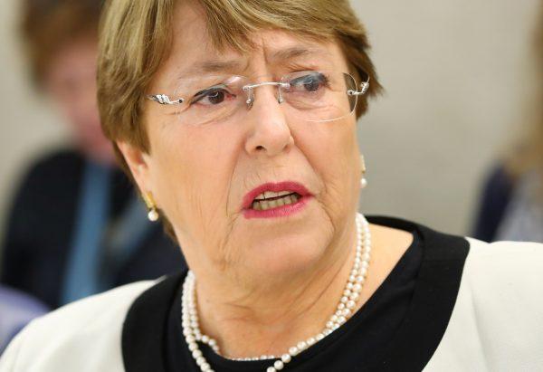 U.N. High Commissioner for Human Rights Michelle Bachelet attends a session of the Human Rights Council at the United Nations in Geneva, on March 6, 2019. (Denis Balibouse/Reuters)