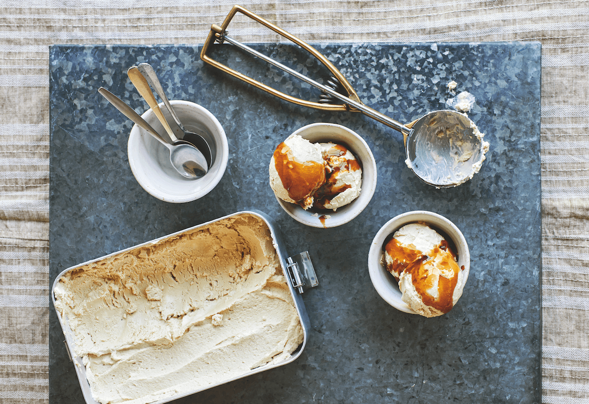 Ballymaloe Coffee Ice Cream With Irish Coffee Sauce