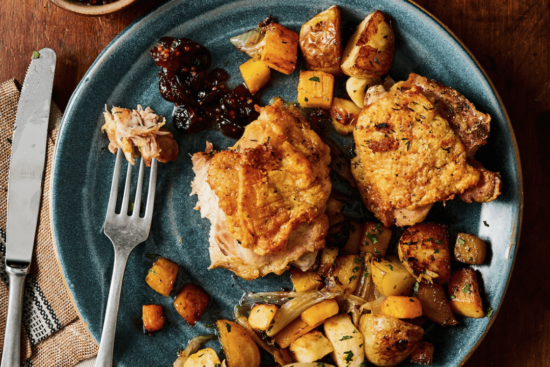 Roasted Chicken Thighs With Root Vegetables