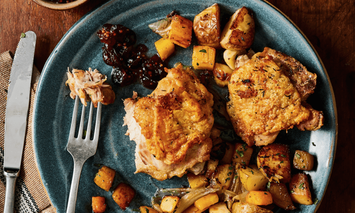 Roasted Chicken Thighs With Root Vegetables