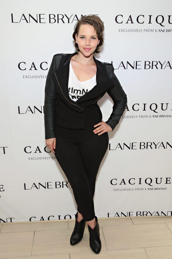 Model Elly Mayday as Lane Bryant celebrates a campaign launch in New York City on April 6, 2015. (Cindy Ord/Getty Images)