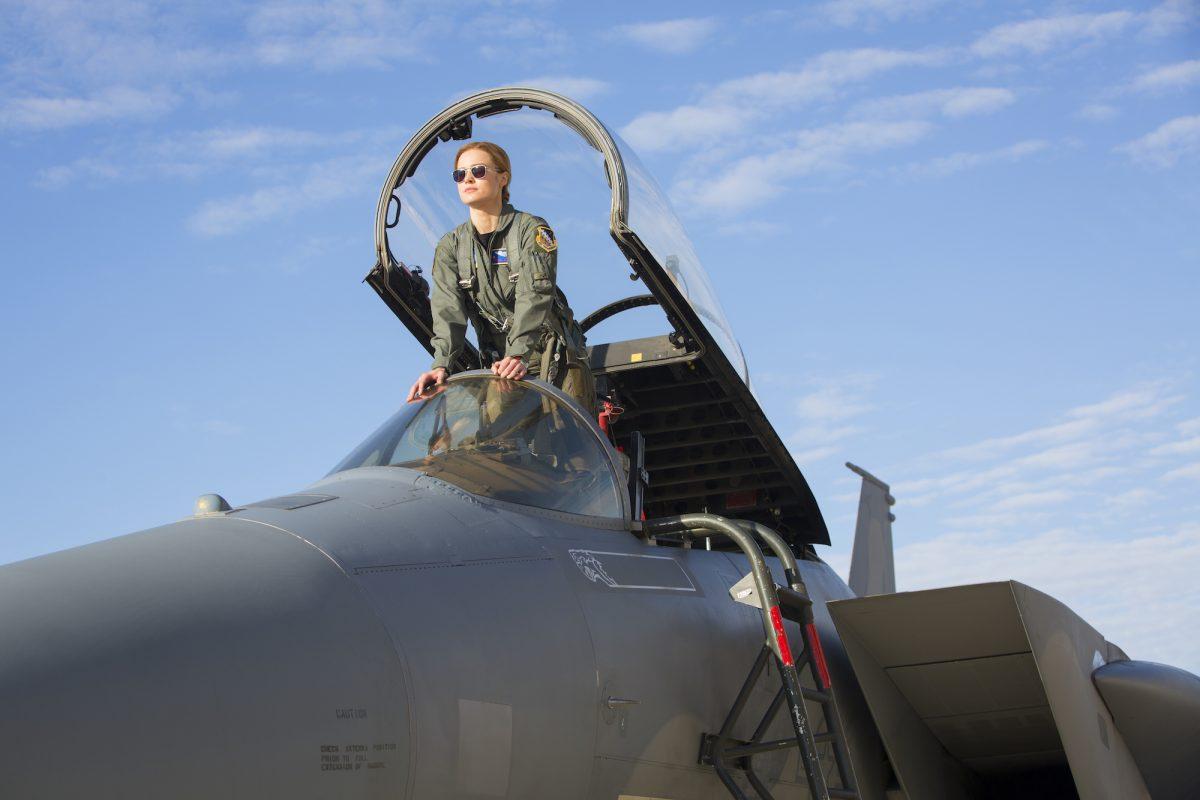 Carol Danvers/Captain Marvel (Brie Larson) in “Captain Marvel.” (Chuck Zlotnick/Marvel Studios)