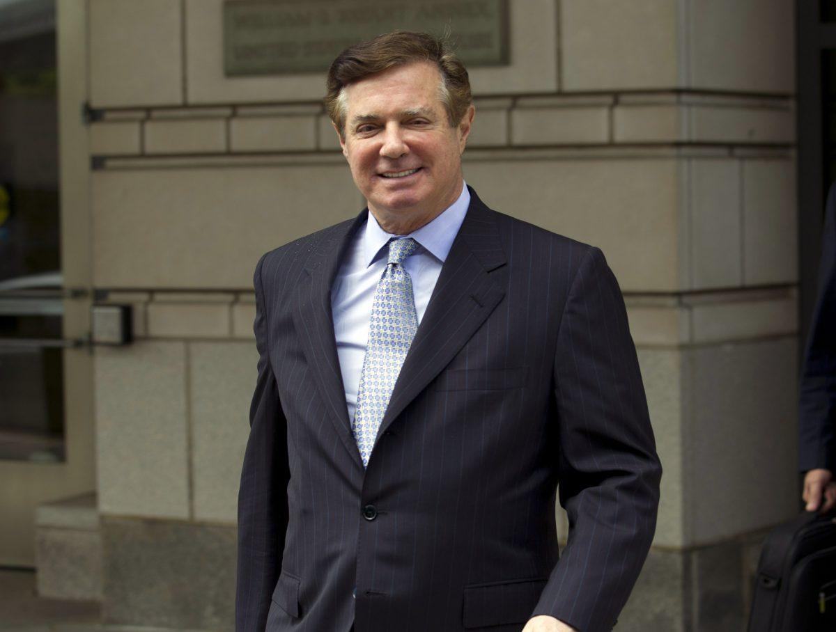 Paul Manafort, President Donald Trump's former campaign chairman, leaves the Federal District Court after a hearing in Washington on May 23, 2018. (Jose Luis Magana/AP Photo)