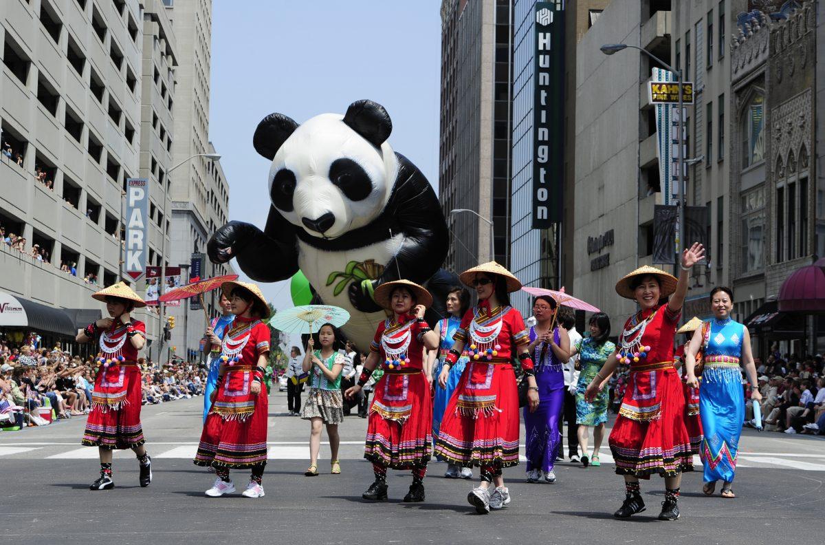 The Confucius Institute of Indianapolis attended a parade in the streets of Indianapolis, Indiana, on May 28, 2011. The Confucius Institute is charged as an agency of the Chinese regime for its united front work. (Robert Laberge/Getty Images)