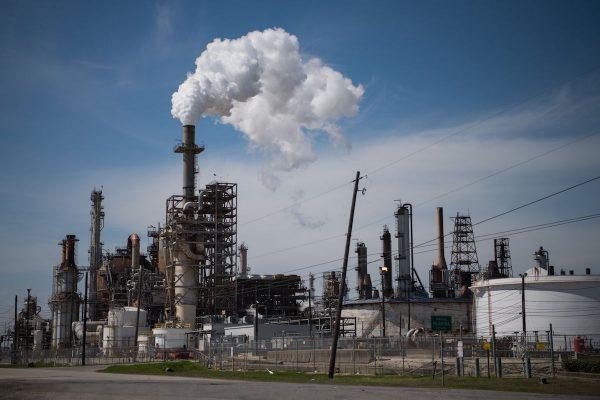 The LyondellBasell refinery near the Houston Ship Channel, part of the Port of Houston, on March 6, 2019. (Photo by Loren ELLIOTT / AFP) (Photo credit should read LOREN ELLIOTT/AFP/Getty Images)