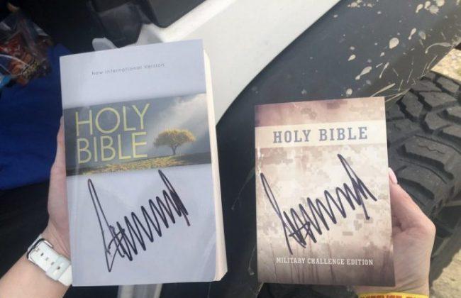 Trump Signed Bibles In Alabama And People Can’t Handle It