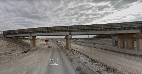 A photo shows railroad tracks over Interstate 35 in Temple, Texas, near exit 303. (Google Street View)