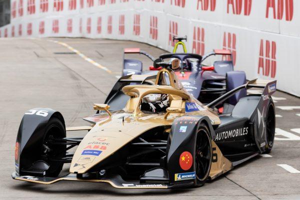 Envision Virgin driver, Sam Bird spent much of the race right on the tail of race leader Andre Lotterer of Techeetah during the Hong Kong ePrix on Sunday March 10, 2019. (Christopher Wong/Sports Action HK)