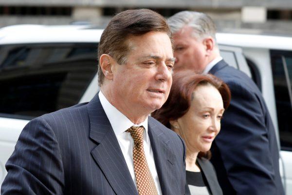 Paul Manafort arrives at a hearing at District Court in Washington