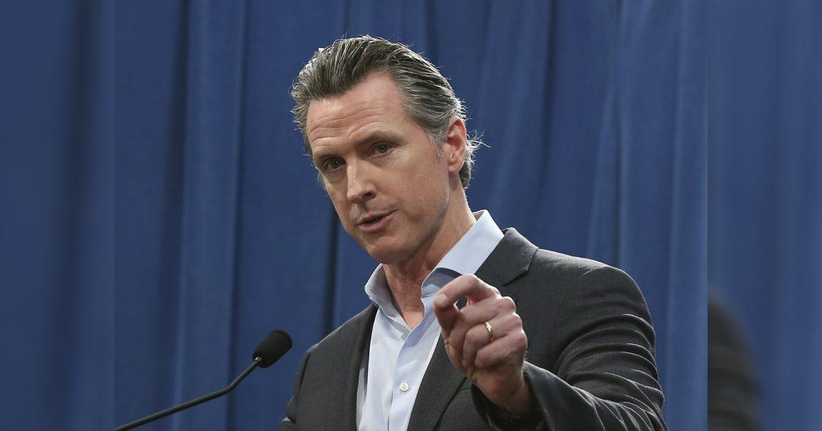 Calif. Gov. Gavin Newsom answers questions at a Capitol news conference, in Sacramento, Calif. (Rich Pedroncelli/AP)