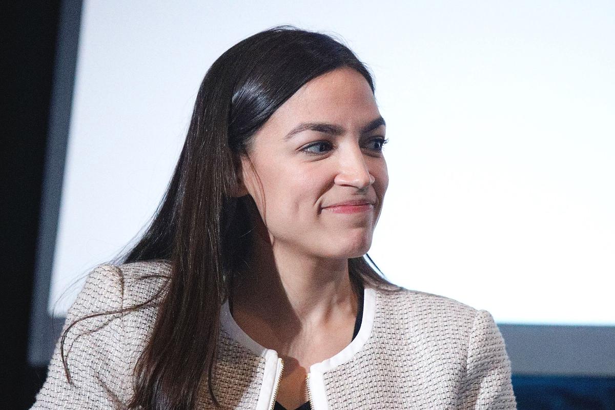 Representative Alexandria Ocasio-Cortez on stage during the 2019 Athena Film Festival in New York City on March 3, 2019. (Lars Niki/Getty Images for The Athena Film Festival)