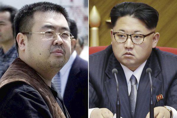 Kim Jong Nam, left, exiled half-brother of North Korea's leader Kim Jong Un, in Narita, Japan, on May 4, 2001, and North Korean leader Kim Jong Un on May 9, 2016, in Pyongyang, North Korea. (Shizuo Kambayashi, Wong Maye-E/File via AP)