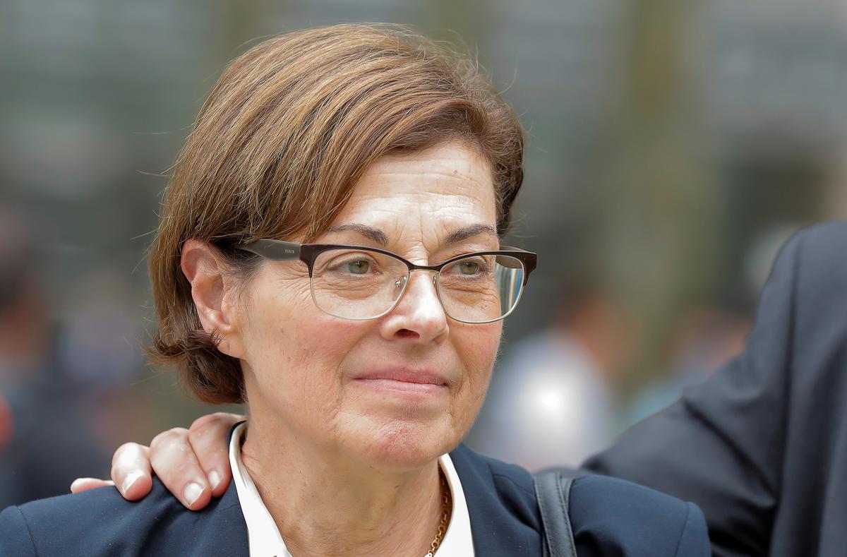 NXIVM President and co-founder Nancy Salzman exits following a hearing on charges in relation to the Albany-based organization at the U.S. Federal Courthouse in Brooklyn at New York, on July 25, 2018. (Brendan McDermid/Reuters)