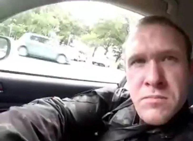 Brenton Tarrant, one of the shooters in the New Zealand mosque shootings, streams the attack live on March 15, 2019. (Screenshot)