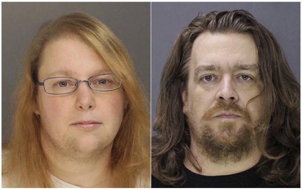 This combination photo provided on Jan. 8, 2017, by the Bucks County District Attorney shows Sara Packer, left, and Jacob Sullivan. (Bucks County District Attorney/File via AP)