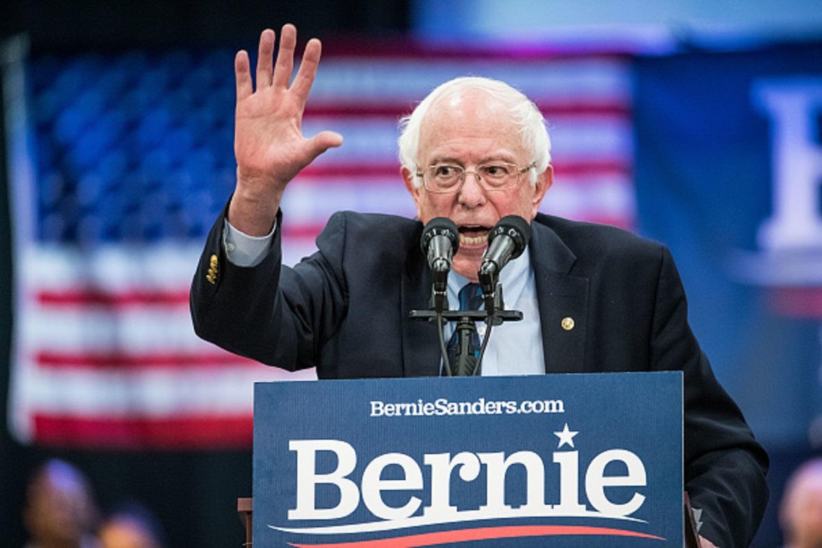Democratic presidential candidate U.S. Sen. Bernie Sanders (I-VT) addresses the crowd at the Royal Family Life Center in North Charleston, South Carolina, on March 14, 2019. (Sean Rayford/Getty Images)