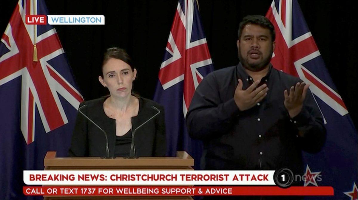 New Zealand's Prime Minister Jacinda Ardern speaks during a news conference following the Christchurch mosque attacks, in Wellington, New Zealand, on March 16, 2019. (TVNZ/via Reuters TV)