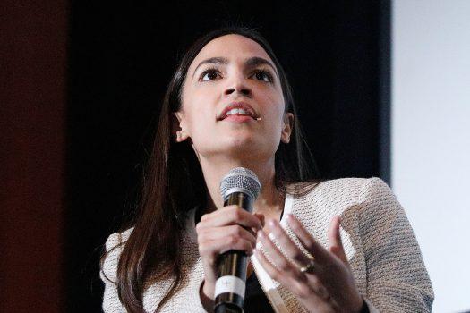 Rep. Alexandria Ocasio-Cortez on stage during the 2019 Athena Film Festival on March 3, 2019, in New York City. (Lars Niki/Getty Images for The Athena Film Festival)